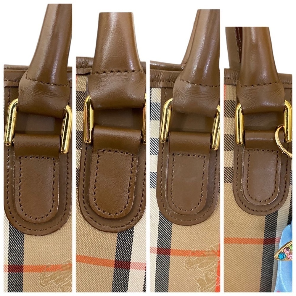 BURBERRY Nova Check Canvas and Leather Handbag 👜 - Picture 10 of 17